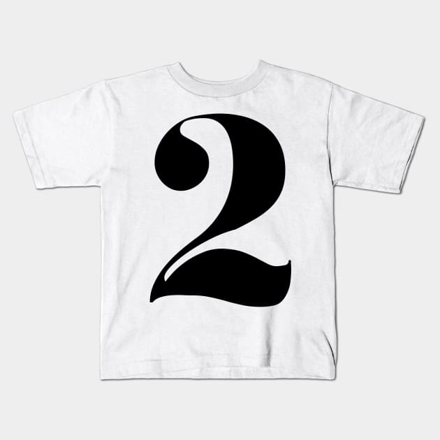 The number 2 Kids T-Shirt by Axelsavvides